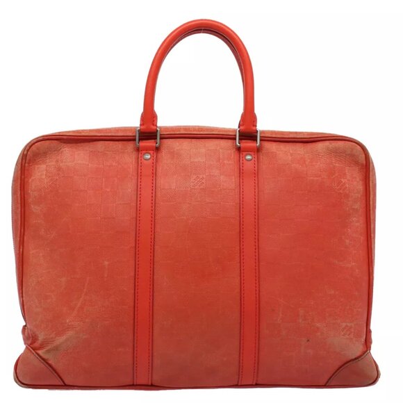 LOUIS VUITTON Damier Infini Porte Documents Voyage Bag Orange M56004 Auth 55372 - Picture 1 of 16